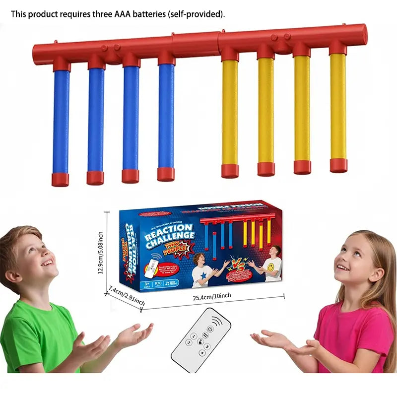 Reflective Drop Stick Challenge Game Set, Hand-Eye Coordination Training Toy, Speed Reaction Test for Kids and Adults, Family Fun Game, Perfect Christmas Gift