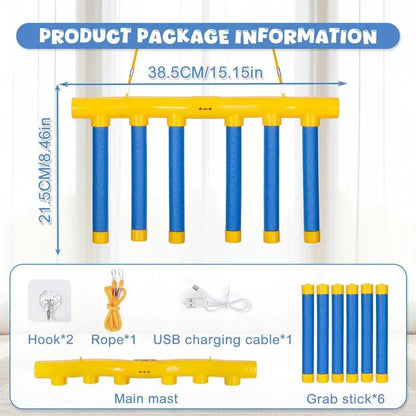 Reflective Drop Stick Challenge Game Set, Hand-Eye Coordination Training Toy, Speed Reaction Test for Kids and Adults, Family Fun Game, Perfect Christmas Gift