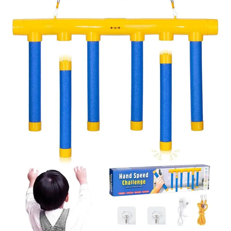 Reflective Drop Stick Challenge Game Set, Hand-Eye Coordination Training Toy, Speed Reaction Test for Kids and Adults, Family Fun Game, Perfect Christmas Gift